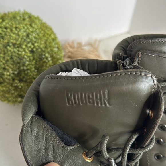 COUGAR Women's Saydee Leather combat boot Sz 7/ Olive - Picture 6 of 15